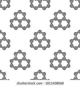 Seamless with geometric pattern repeating background vector. Flat design.