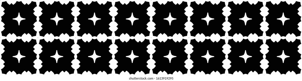 Seamless geometric pattern. Repeating edging of vector elements. Horizontal abstract texture template. Ethnic style. Mosaic decorative element