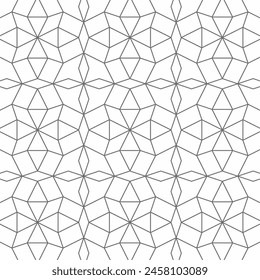 Seamless geometric pattern, repeating monochrome pattern design on white background