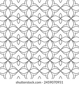 Seamless geometric pattern, repeating monochrome pattern design on white background
