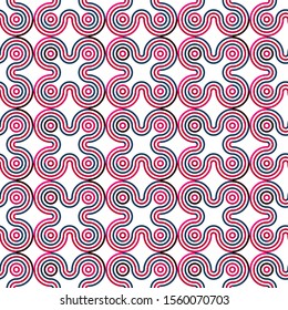 Seamless geometric pattern. Repeating geometric symmetric ornament. Tiled back. Repeatable design for decor, fabric, textile, wallpapers, cloth.