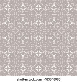 Seamless geometric pattern, repeating texture. Seamless line background. Contemporary graphic design, ethnic arabic, indian, turkish monochrome ornament.