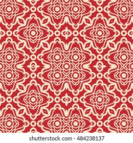 Seamless geometric pattern, repeating texture. Seamless line background. Contemporary graphic design, ethnic arabic, indian, turkish monochrome ornament.
