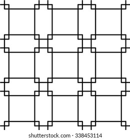 Seamless geometric pattern with repeating geometric tiles. Vector abstract background.