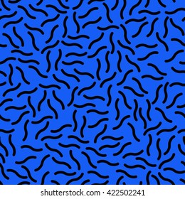 Seamless geometric pattern in retro 80s style, memphis