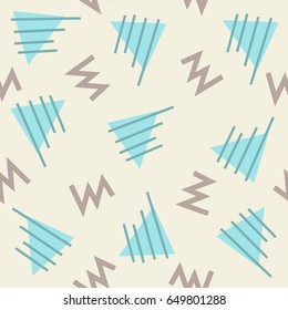 Seamless geometric pattern in retro 80s style