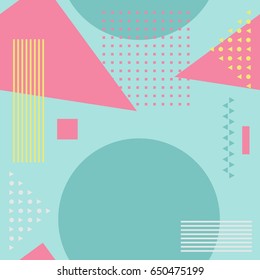Seamless geometric pattern in retro 80s style. Memphis style.