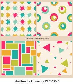 Seamless geometric pattern. Retro bright pattern.