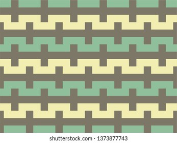 Seamless geometric pattern in retro color. Vector background.