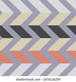 Patrón geométrico de colores retro sin inconvenientes. Fondo de chevron impecable. Vector. Papel pintado, embalajes impresos, textiles