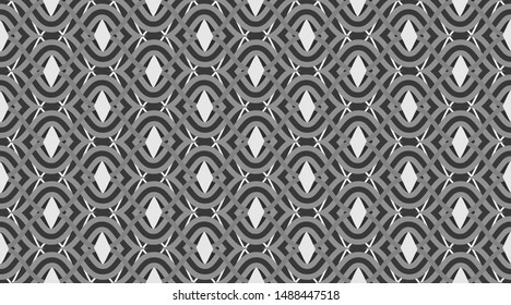 Seamless geometric pattern.  Retro fabric texture wallpaper.  Color mosaic shapes background.  Seamless vector pattern. 