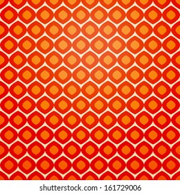 Seamless geometric pattern in retro red colors, vector illustration background for your design