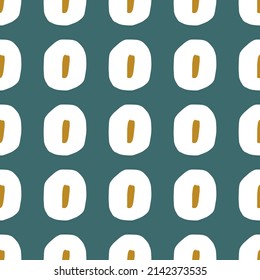 Seamless geometric pattern with retro shape circle. Trendy texture for fabric, textile, paper. Vector illustration