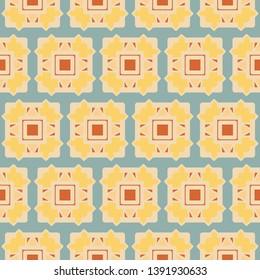 Seamless geometric pattern, retro style, textile and background