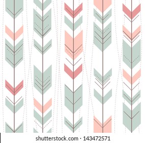 Seamless geometric pattern in retro style