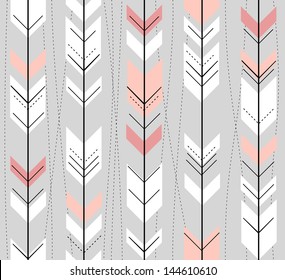 Seamless geometric pattern in retro style