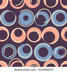 Seamless geometric pattern, retro style, textile and background