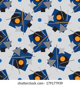 Seamless geometric pattern retro style "Vanguard". Vector