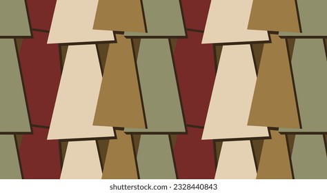 Seamless geometric pattern in retro style. Abstract pattern with triangles overlapping each other.