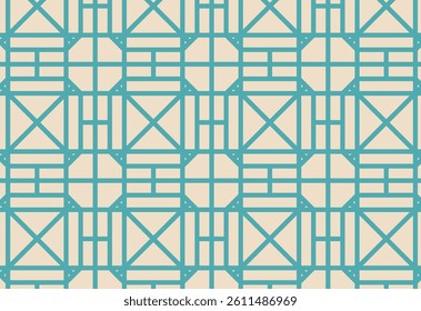 Seamless geometric pattern in retro style. Vector illustration for your design
