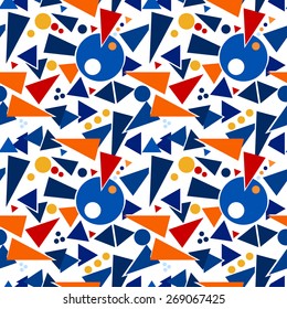 Seamless geometric pattern retro style. 