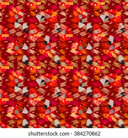 Seamless geometric pattern revolutionary whirlwind hand drawn background, vector. The structure of the geometric shapes in the style of Russian revolutionary graphics of the 20th century.