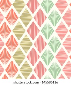 Seamless geometric pattern with rhombus. Decorative light tiles texture