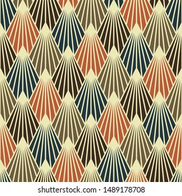 Seamless geometric pattern with rhombus. Vector of triangles. Decorative abstract background in pastel colors