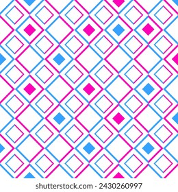 Seamless geometric pattern with rhombuses and squares. Vector illustration.
