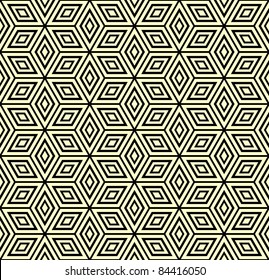 Seamless geometric pattern with rhombuses texture. Vector art.