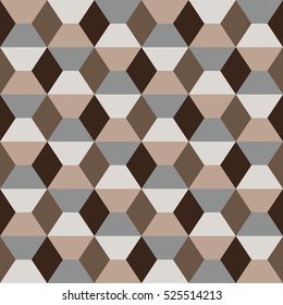 Seamless geometric pattern with rhombuses and trapezoids