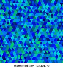 Seamless geometric pattern with rhombuses and triangles in lilac - blue tones