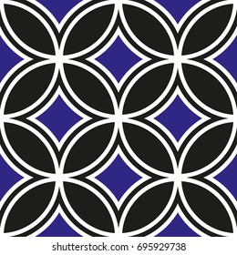 Seamless geometric pattern with rhombuses. Vector art.