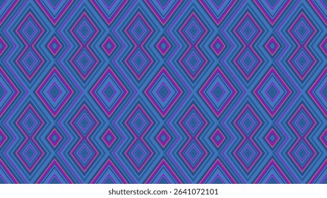 Seamless geometric pattern with rhombuses for wallpaper. Beautiful colorful retro background. Endless flat vector design.