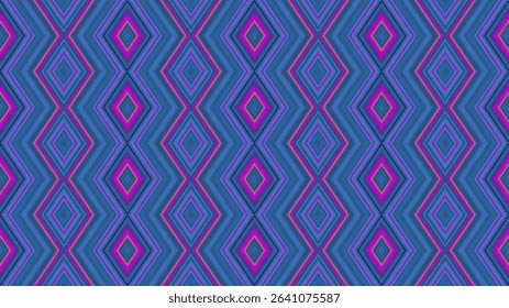 Seamless geometric pattern with rhombuses for wallpaper. Beautiful colorful retro background. Endless flat vector design.