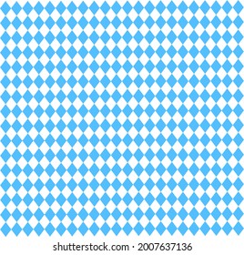 Patrón geométrico sin soldadura con rombos.Papel de diamante y cuadrado.Fondo azul.Fondo abstracto.Patrón Oktoberfest.Diseño plano.Bandera bávara.Ilustración vectorial para la decoración.