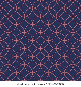 Seamless geometric pattern with rings
