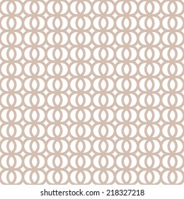 Seamless geometric pattern of the rings on a white background.  Abstract geometric texture.