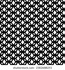 Seamless geometric pattern. Rough, irregular texture composed of repeating monochrome elements. Overlay grunge background. Abstract vector illustration. Isolated on white background. EPS10