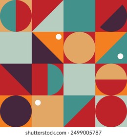 Seamless geometric pattern. Scandinavian style patern. Print on textiles and paper. Packaging print. Vector illustration