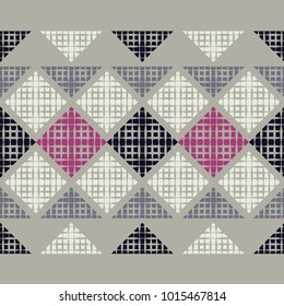 Seamless geometric pattern. Scribble texture. Bright colors and simple shapes. Trendy seamless pattern designs.