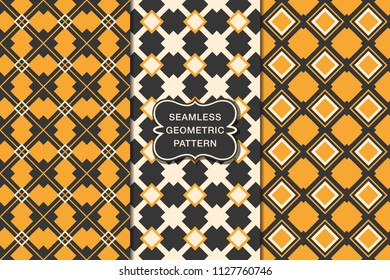 Seamless geometric pattern set, abstract decorative shapes, geometric seamless pattern, minimalistic style