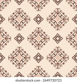 Seamless geometric pattern set featuring vintage tile and retro