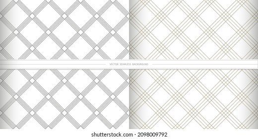 Seamless geometric pattern set. Geometric simple print. Vector repeating texture. The geometric ornaments. Set of seamless patterns for web, textile and wallpapers