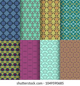 seamless geometric pattern set. smooth soft coloring pattern. For wrapping, printing