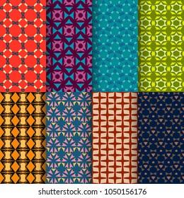 seamless geometric pattern set. smooth soft coloring pattern. For wrapping, printing
