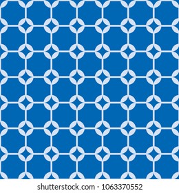 seamless geometric pattern in to shades of blue