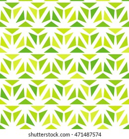 Seamless geometric pattern in shades of green