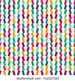Seamless geometric pattern with geometric shapes
