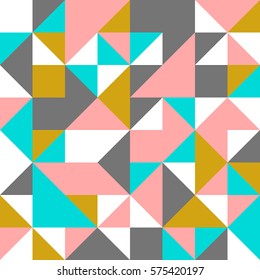 Seamless geometric pattern with geometric shapes